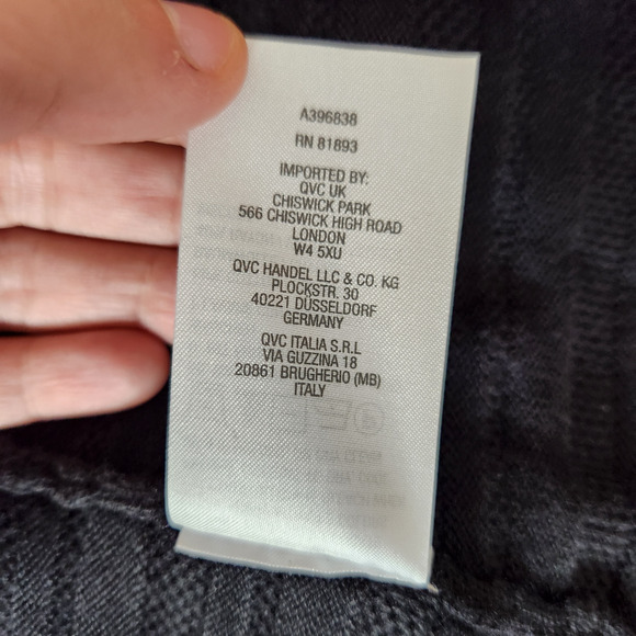 Isaac MIzrahi Live! Cascade-Front Sweater Cardigan Short Sleeve Black Small NWOT - Picture 13 of 14